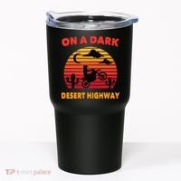 Desert On A Dark Desert Highway Mojave Cactus Retro Tumbler thumb 0