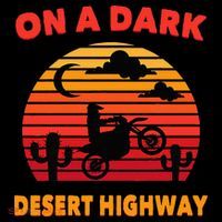 Desert On A Dark Desert Highway Mojave Cactus Retro Mousepad thumb 1