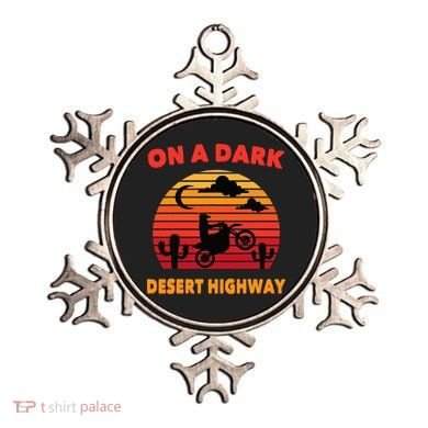 Desert On A Dark Desert Highway Mojave Cactus Retro Ornament