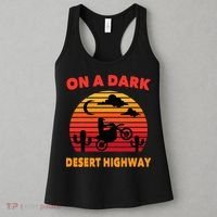 Desert On A Dark Desert Highway Mojave Cactus Retro Women's Tank Top thumb 3