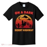 Desert On A Dark Desert Highway Mojave Cactus Retro Kids T-Shirt thumb 0