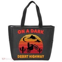 Desert On A Dark Desert Highway Mojave Cactus Retro Tote Bag thumb 0