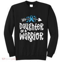 Daughter Of A Warrior Prostate Cancer Blue Ribbon Awareness Sweatshirt thumb 0
