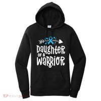 Daughter Of A Warrior Prostate Cancer Blue Ribbon Awareness Women's Hoodie thumb 0