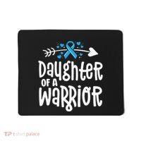 Daughter Of A Warrior Prostate Cancer Blue Ribbon Awareness Mousepad thumb 0