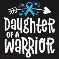 Daughter Of A Warrior Prostate Cancer Blue Ribbon Awareness Women's Tank Top thumb 5