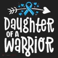 Daughter Of A Warrior Prostate Cancer Blue Ribbon Awareness Hat thumb 2