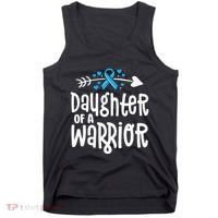 Daughter Of A Warrior Prostate Cancer Blue Ribbon Awareness Tank Top thumb 0
