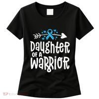 Daughter Of A Warrior Prostate Cancer Blue Ribbon Awareness Women's T-Shirt thumb 0