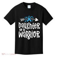 Daughter Of A Warrior Prostate Cancer Blue Ribbon Awareness Kids T-Shirt thumb 0