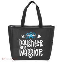 Daughter Of A Warrior Prostate Cancer Blue Ribbon Awareness Tote Bag thumb 0