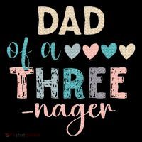 Dad Of A Threenager 3rd Birthday Women's Hoodie thumb 2