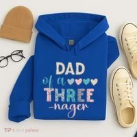 Dad Of A Threenager 3rd Birthday Hoodie thumb 4
