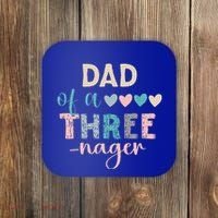 Dad Of A Threenager 3rd Birthday Coaster thumb 0