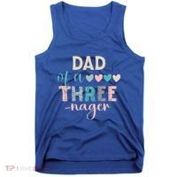 Dad Of A Threenager 3rd Birthday Tank Top thumb 0