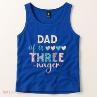 Dad Of A Threenager 3rd Birthday Tank Top thumb 2