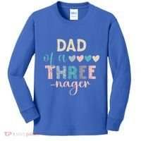 Dad Of A Threenager 3rd Birthday Kids Long Sleeve Shirt thumb 0
