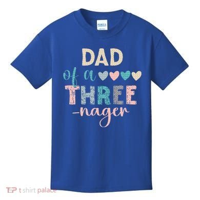 Dad Of A Threenager 3rd Birthday Kids T-Shirt