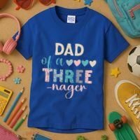 Dad Of A Threenager 3rd Birthday Kids T-Shirt thumb 3