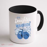 Daughter Of A Warrior Prostate Cancer Awareness Support Coffee Mug thumb 1