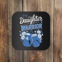 Daughter Of A Warrior Prostate Cancer Awareness Support Coaster thumb 0