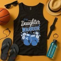 Daughter Of A Warrior Prostate Cancer Awareness Support Tank Top thumb 4