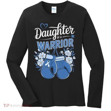 Daughter Of A Warrior Prostate Cancer Awareness Support Women's Long Sleeve Shirt