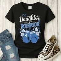 Daughter Of A Warrior Prostate Cancer Awareness Support Women's T-Shirt thumb 3