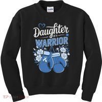 Daughter Of A Warrior Prostate Cancer Awareness Support Kids Sweatshirt thumb 0