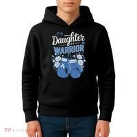 Daughter Of A Warrior Prostate Cancer Awareness Support Kids Hoodie thumb 4