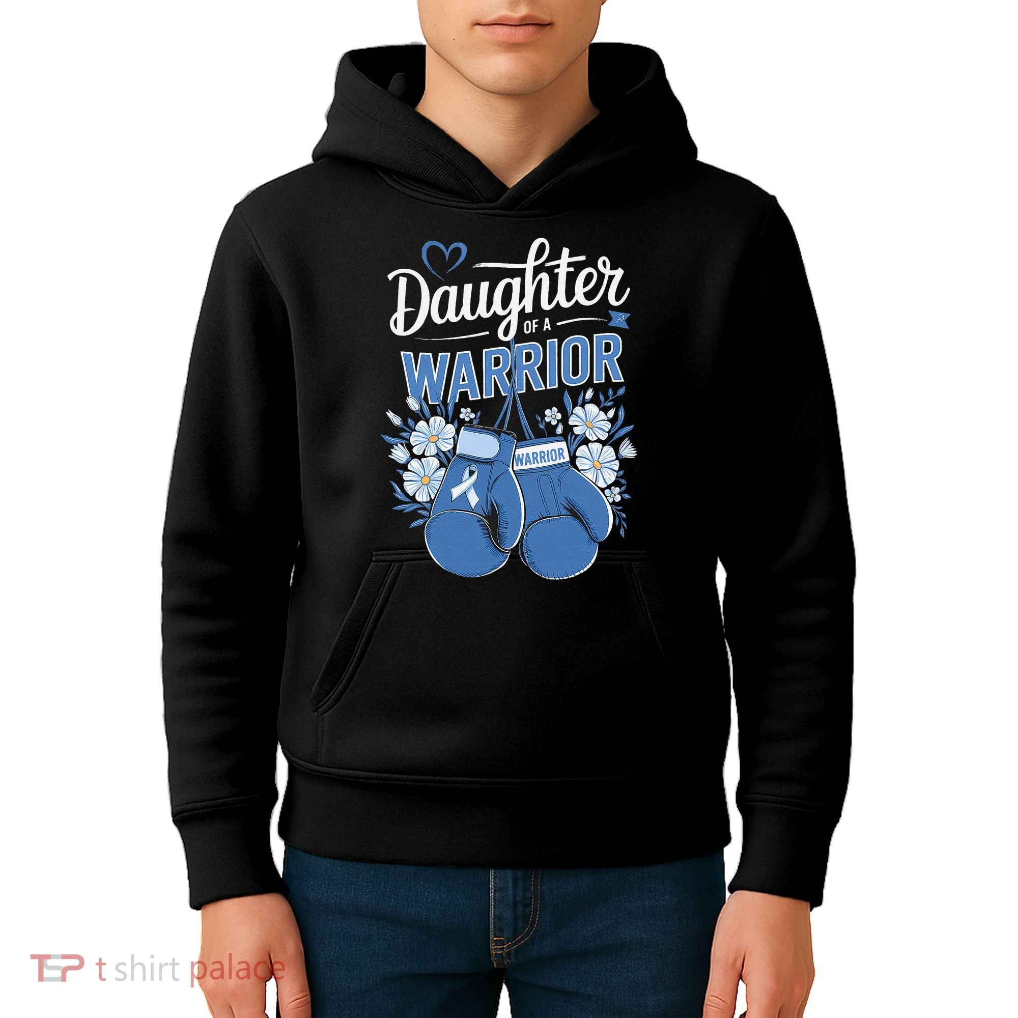 Daughter Of A Warrior Prostate Cancer Awareness Support Kids Hoodie