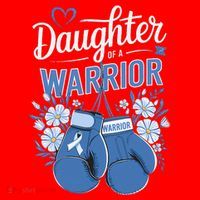 Daughter Of A Warrior Prostate Cancer Awareness Support Santa Hat thumb 1