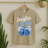 Daughter Of A Warrior Prostate Cancer Awareness Support T-Shirt thumb 2