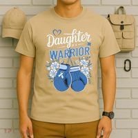 Daughter Of A Warrior Prostate Cancer Awareness Support T-Shirt thumb 6