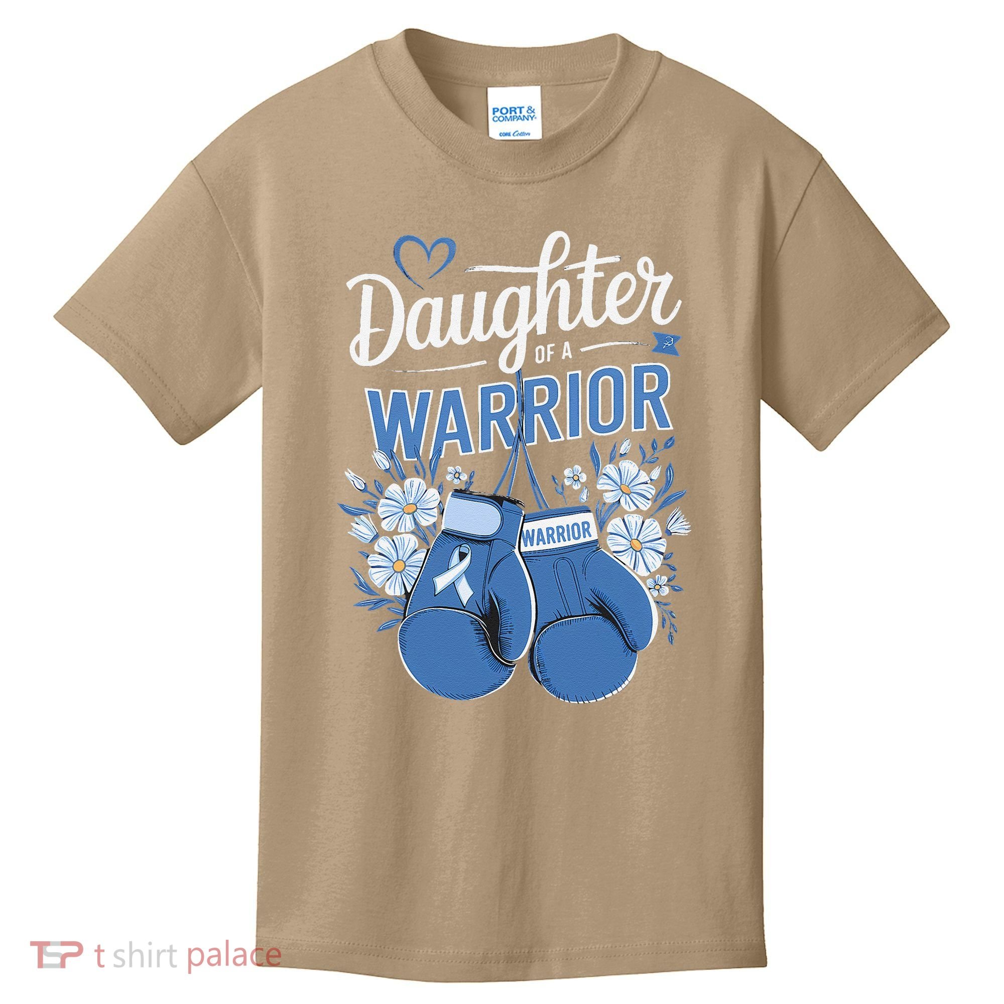 Daughter Of A Warrior Prostate Cancer Awareness Support Kids T-Shirt