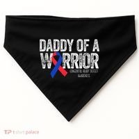 Daddy Of A Warrior CHD Congenital Heart Defect Month USA-Made Doggie Bandana thumb 0