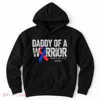 Daddy Of A Warrior CHD Congenital Heart Defect Month Hoodie thumb 0