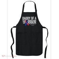 Daddy Of A Warrior CHD Congenital Heart Defect Month Apron thumb 0