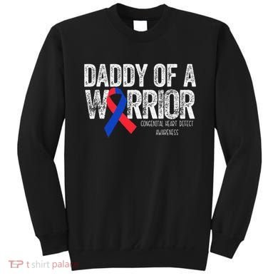 Daddy Of A Warrior CHD Congenital Heart Defect Month Sweatshirt