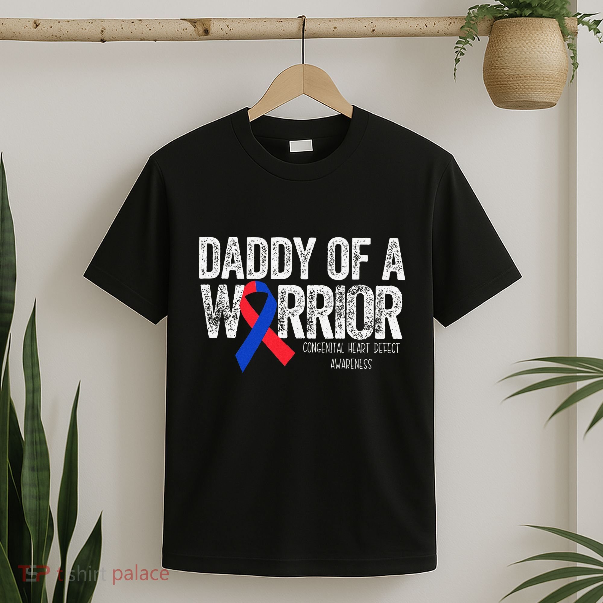 Daddy Of A Warrior CHD Congenital Heart Defect Month T-Shirt