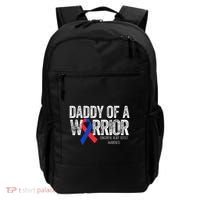Daddy Of A Warrior CHD Congenital Heart Defect Month Backpack thumb 0