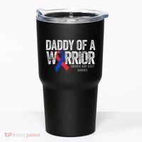 Daddy Of A Warrior CHD Congenital Heart Defect Month Tumbler thumb 0