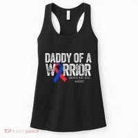 Daddy Of A Warrior CHD Congenital Heart Defect Month Women's Tank Top thumb 0