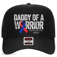 Daddy Of A Warrior CHD Congenital Heart Defect Month Hat thumb 0
