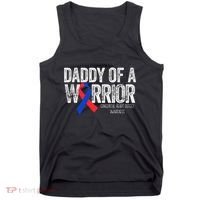 Daddy Of A Warrior CHD Congenital Heart Defect Month Tank Top thumb 0