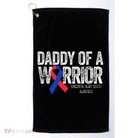 Daddy Of A Warrior CHD Congenital Heart Defect Month Golf Towel thumb 0