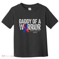 Daddy Of A Warrior CHD Congenital Heart Defect Month Toddler T-Shirt thumb 0