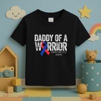 Daddy Of A Warrior CHD Congenital Heart Defect Month Toddler T-Shirt thumb 3