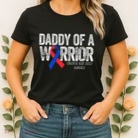 Daddy Of A Warrior CHD Congenital Heart Defect Month Women's T-Shirt thumb 2