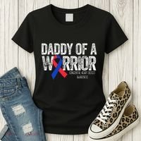 Daddy Of A Warrior CHD Congenital Heart Defect Month Women's T-Shirt thumb 3